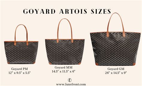 artois gm bag|goyard tote bag size comparison.